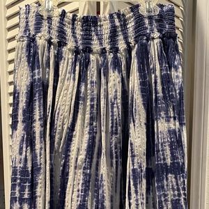 Girls blue tie dye skirt